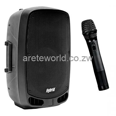 Hybrid PA12B Inch Battery Powered Speaker With Bluetooth & Wireless Mic