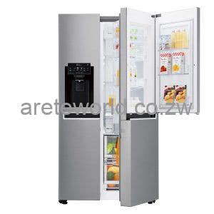 LG ThinQ 668L Door-in-Door Side-by-Side Fridge with Ice Maker – Smart Cooling in Zimbabwe